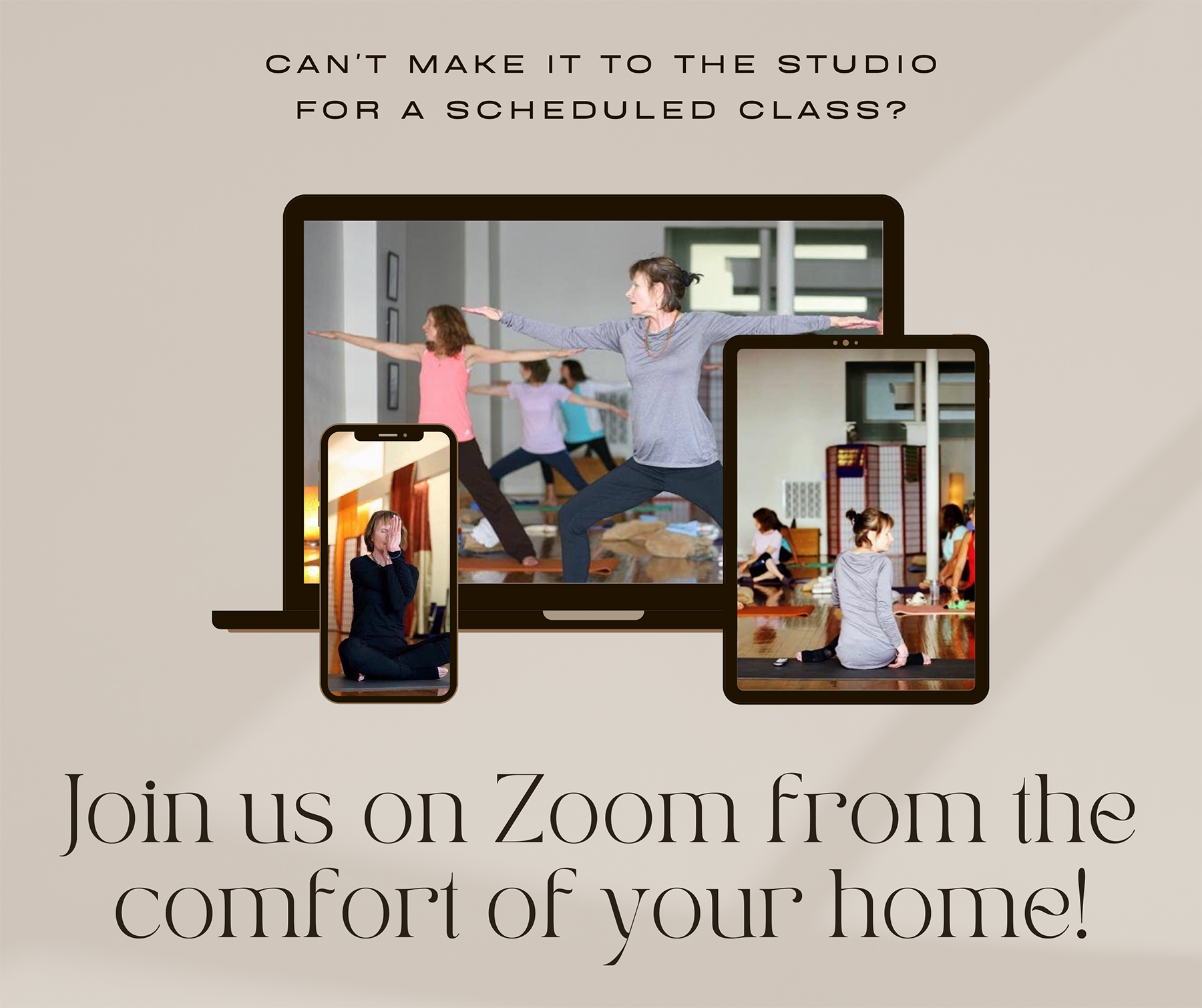 Yoga classes on Zoom